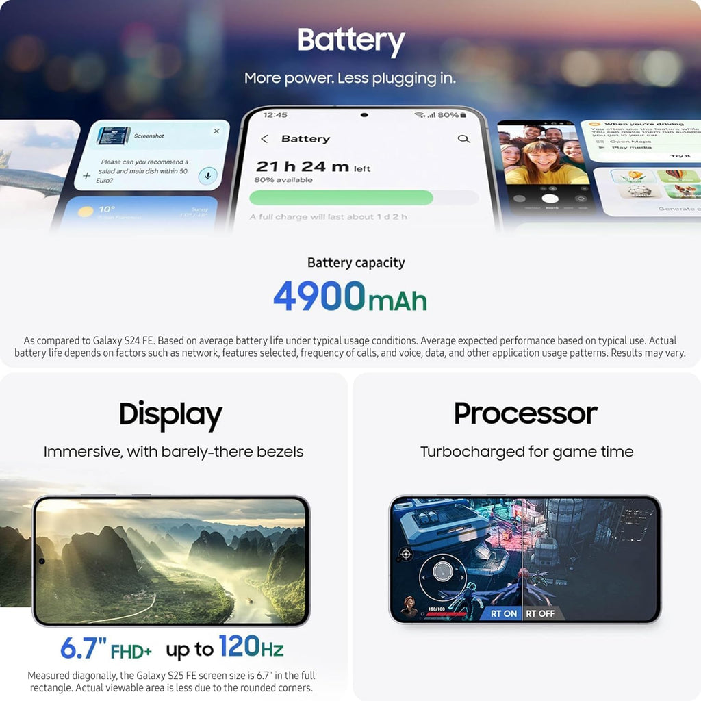 Samsung Galaxy S25 FE 128 GB Bleu clair