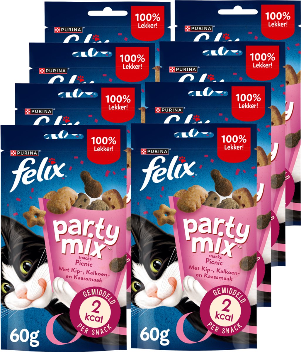 Felix Party mix Friandises pour chats Mélange pique-nique 8*60 g