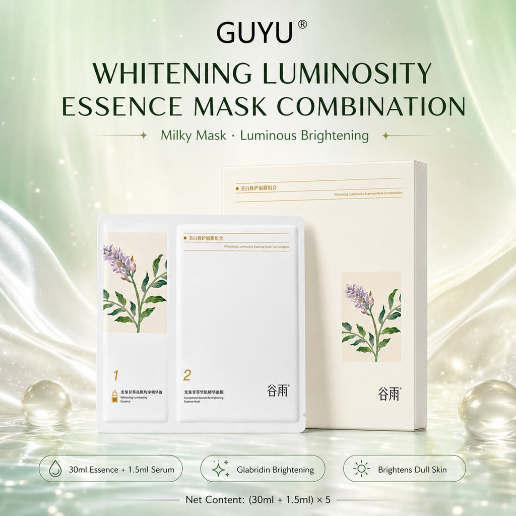GUYU Set de Masques en Tissu Essence Éclaircissante (30 ml + 1,5 ml) × 5