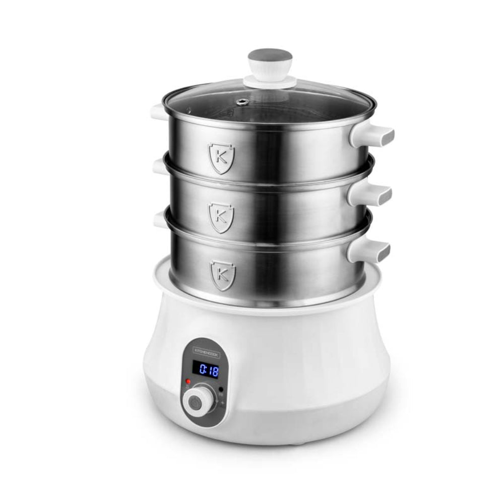 KitchenCook MULTI STEAM 9 - Cuiseur vapeur électrique en acier inoxydable