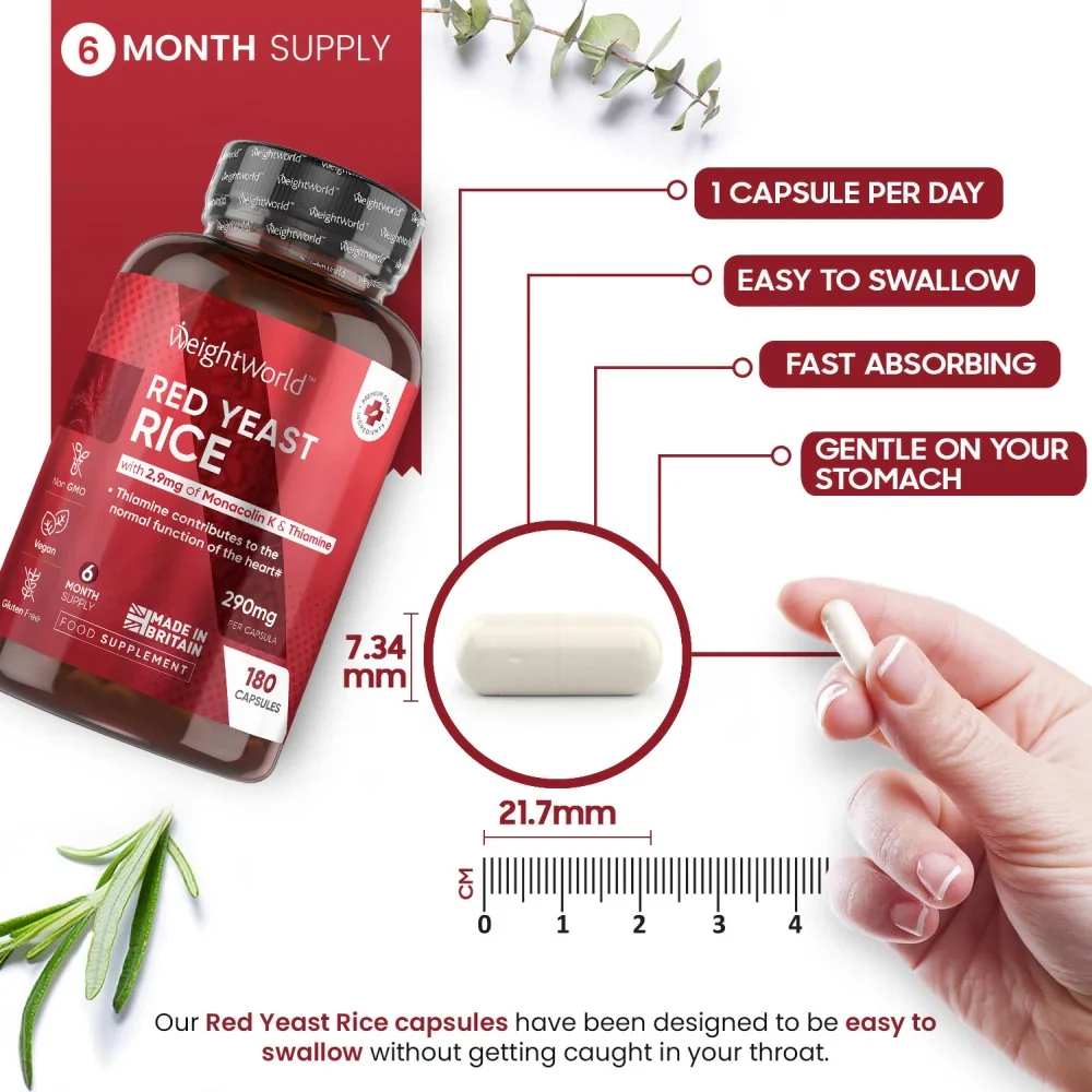 WeightWorld Riz fermenté au levure rouge 290 mg - 180 gélules