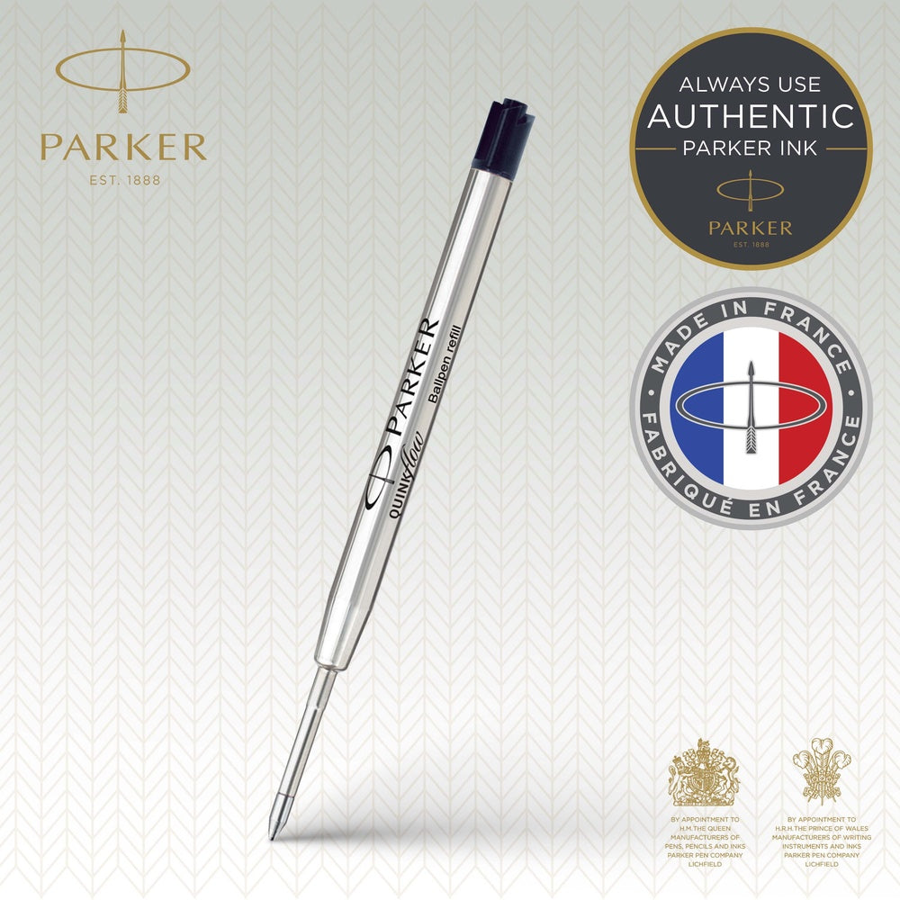 Parker Recharge de stylo à bille – Pointe moyenne, noir