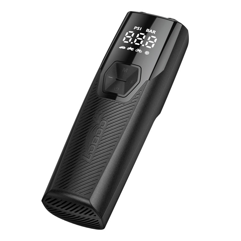 LOBOO CP06 compresseur d'air portable | gonfleur de pneus 5000 mAh, batterie externe et lumière LED (150 PSI)