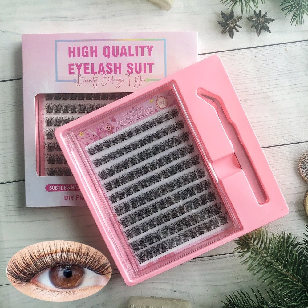 MeoMagic - Kit de faux-cils pré-collés avec pinces à épiler, 10 lignes - WM9