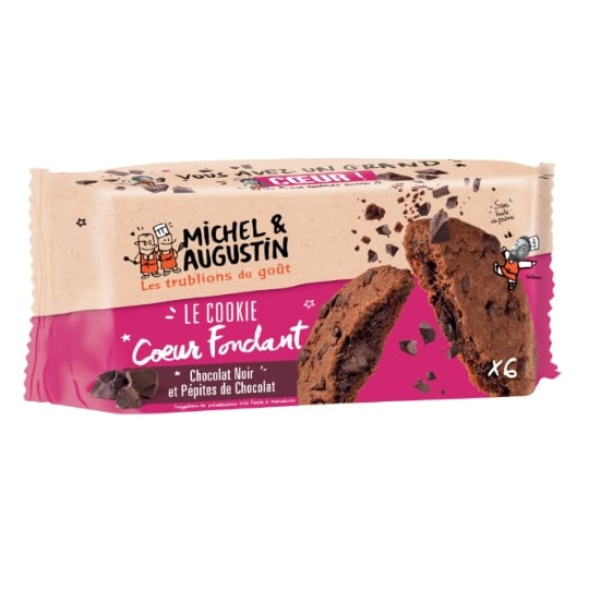 Michel et Augustin Cookies au Cœur Fondant Caramel et Pépites de Chocolat - 180 g