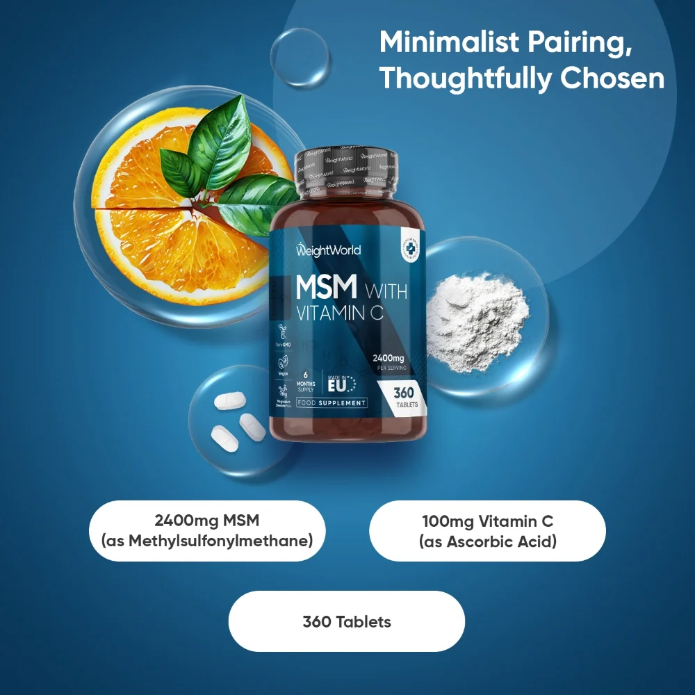WeightWorld MSM avec vitamine C 2400 mg - 360 comprimés