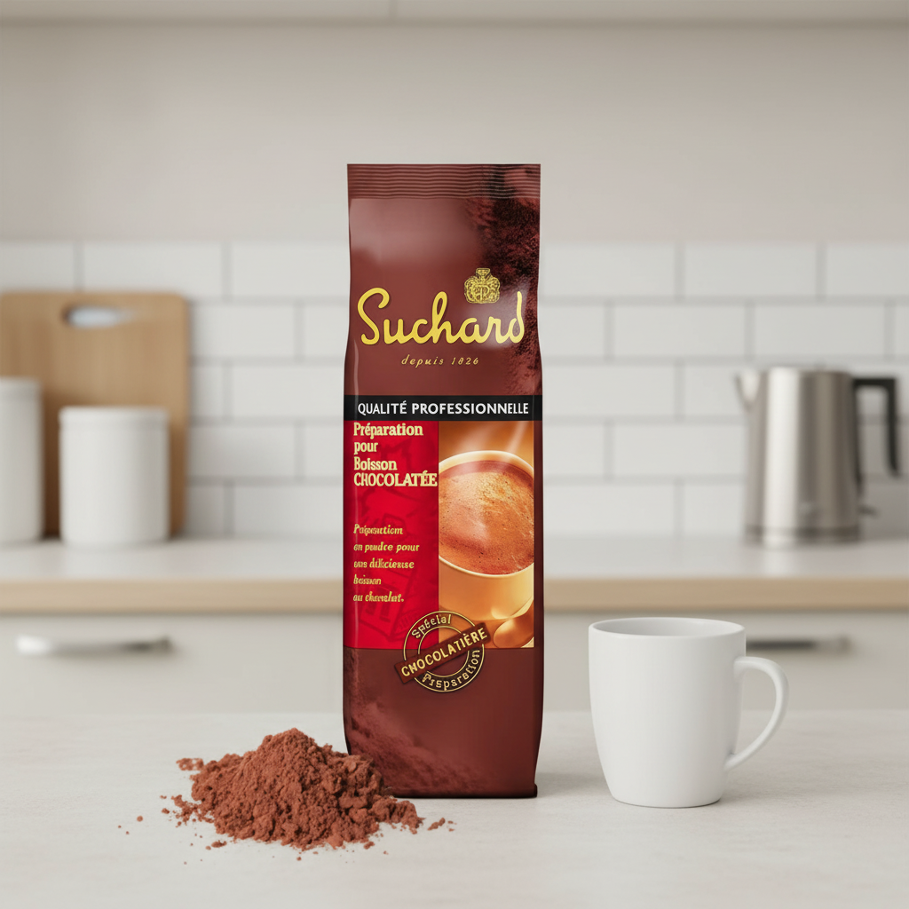 Suchard chocolat chaud instantané en poudre, 20% de cacao, 1 kg