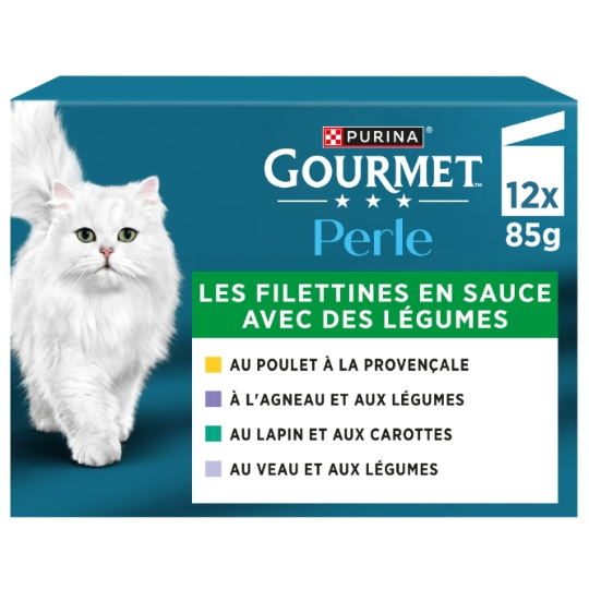Gourmet Perle Filettines aux Légumes Nourriture pour Chat Pack Variété - 12 x 85 g