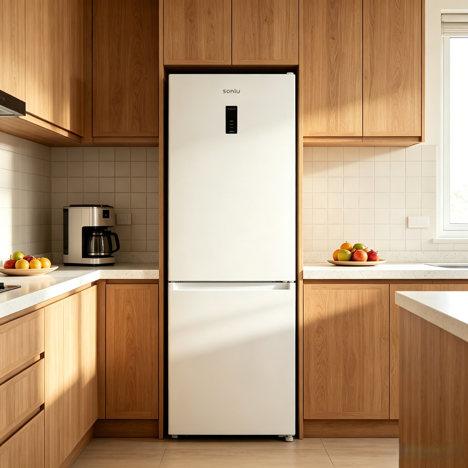 Sonlu CD‑350RW Réfrigérateur‑congélateur combi 310 L Volume du réfrigérateur 211 L, volume du congélateur 99 L, largeur 60 cm, compresseur inverter, porte réversible, régulation électronique de la température