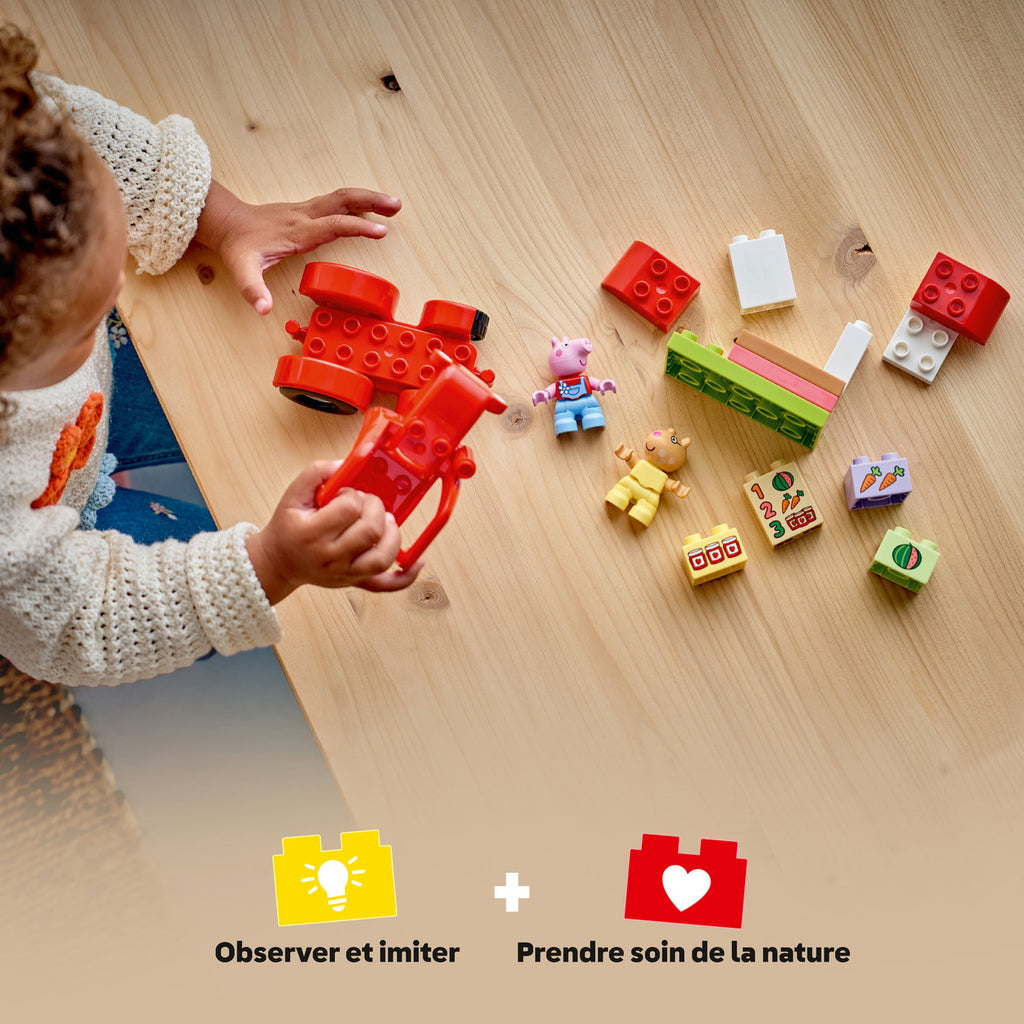 LEGO DUPLO Tracteur et stand de marché de Peppa Pig 10468 Set de jouets de construction pour tout-petits