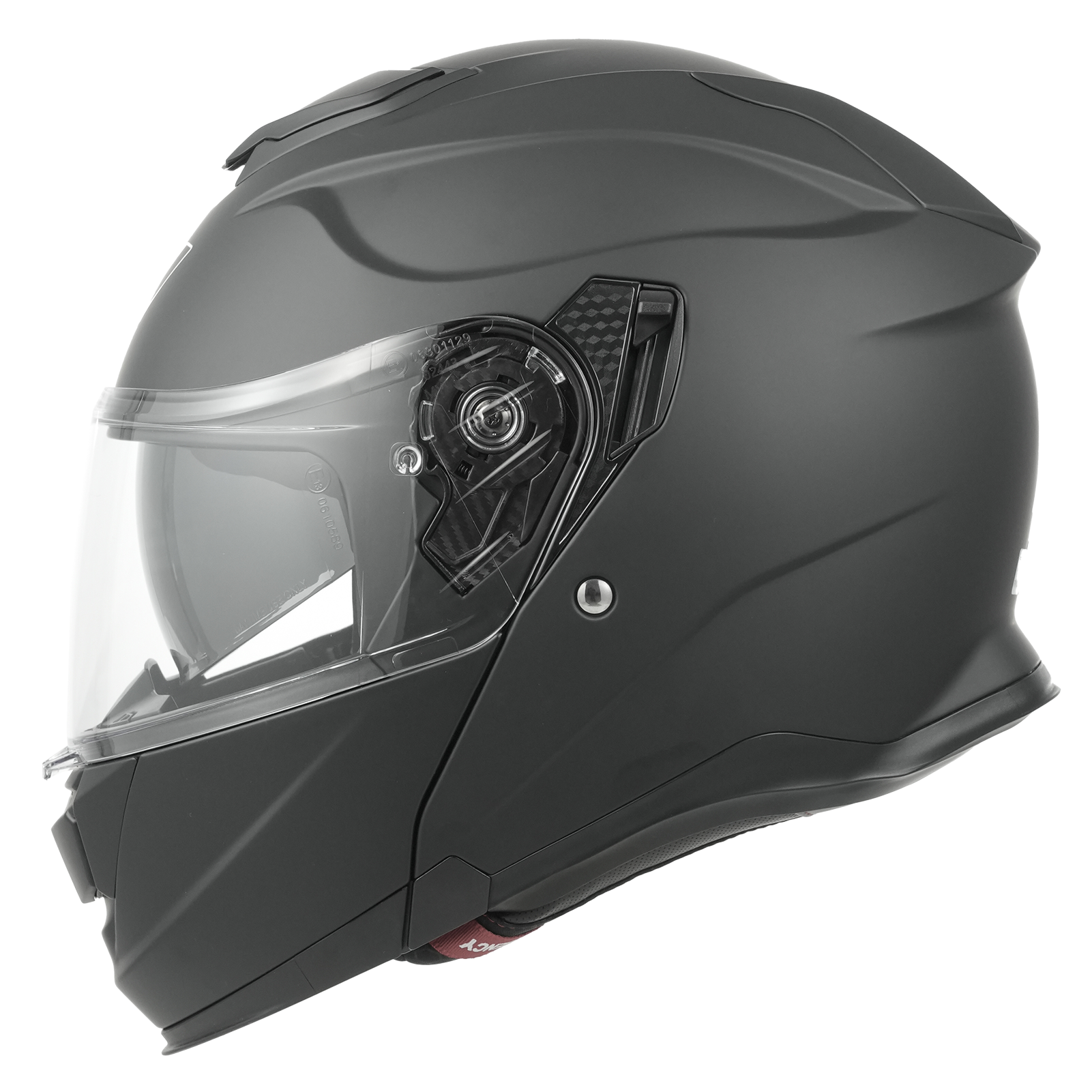 MY Casque de moto modulable intégral 935, certifié ECE 22.06, avec double visière pour hommes et femmes - Noir mat - Taille L