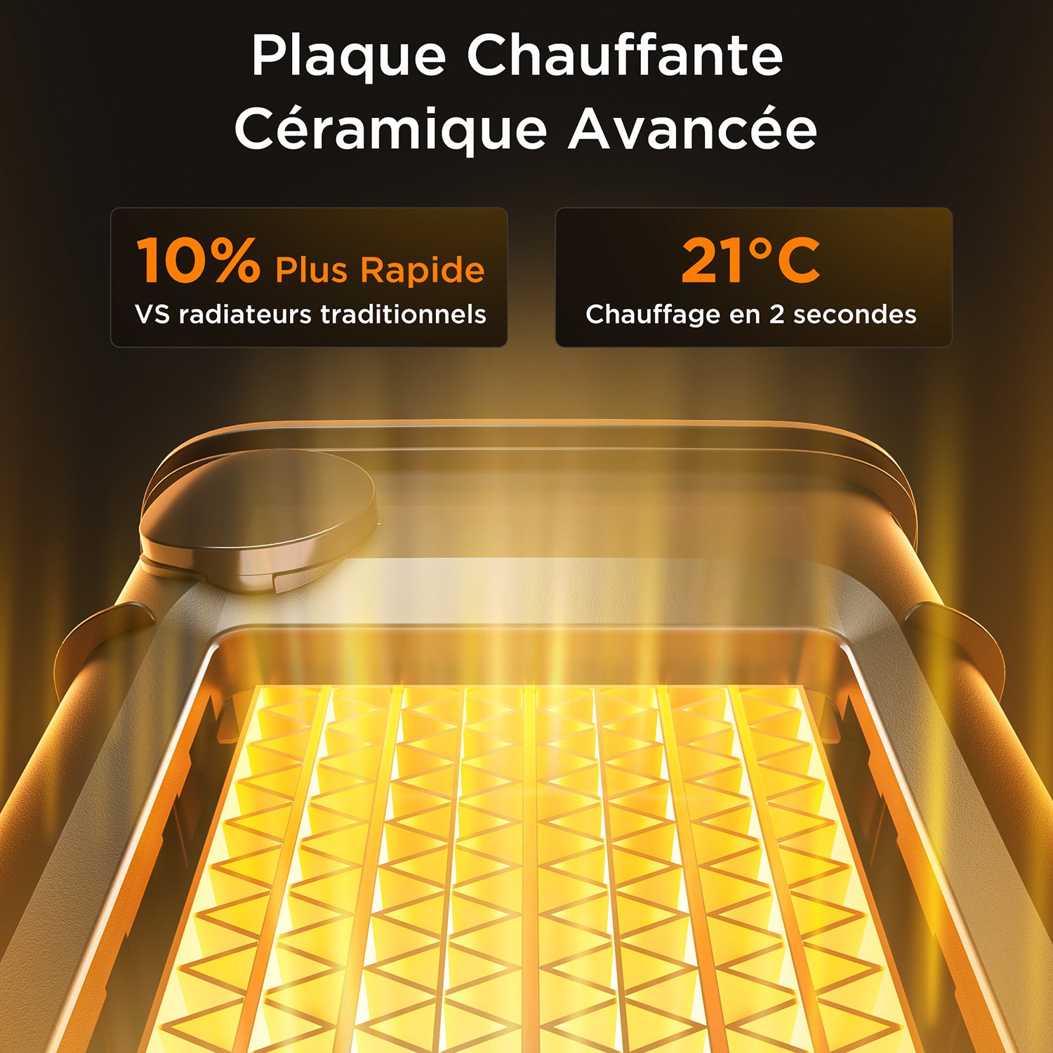 PELONIS Chauffage soufflant céramique 2000 W, 5 modes, écoénergétique avec mode ECO, thermostat, minuterie 24 h, protection contre la surchauffe et le basculement, portable