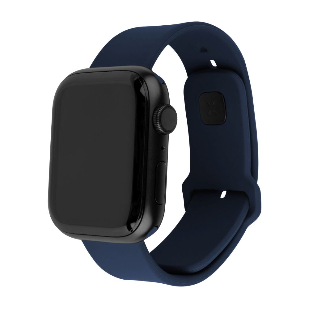 FIXED Bracelet silicone pour Apple Watch 38/40/41 mm, bleu