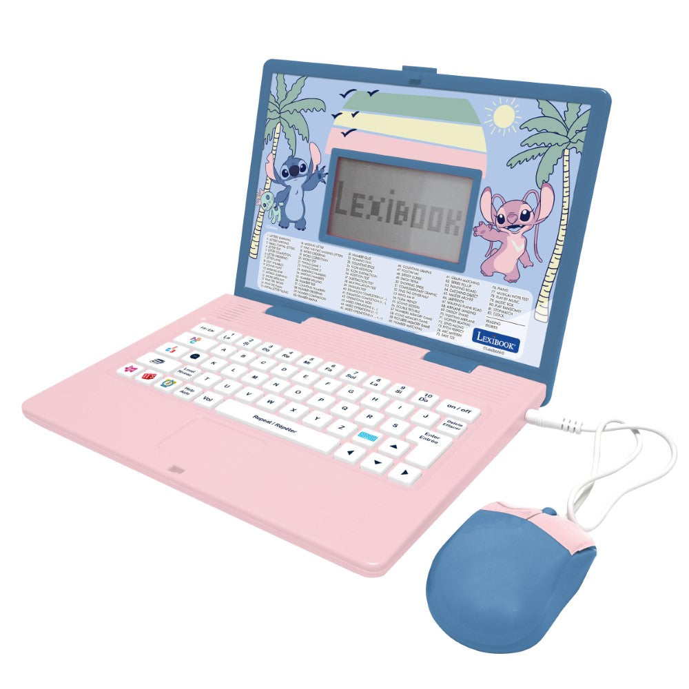 Lexibook Ordinateur éducatif bilingue avec 164 activités au design Stitch (EN/FR)