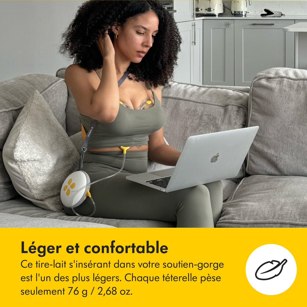 MEDELA Swing Maxi Hands-Free - Tire-lait électrique double, coquilles 21/24 mm