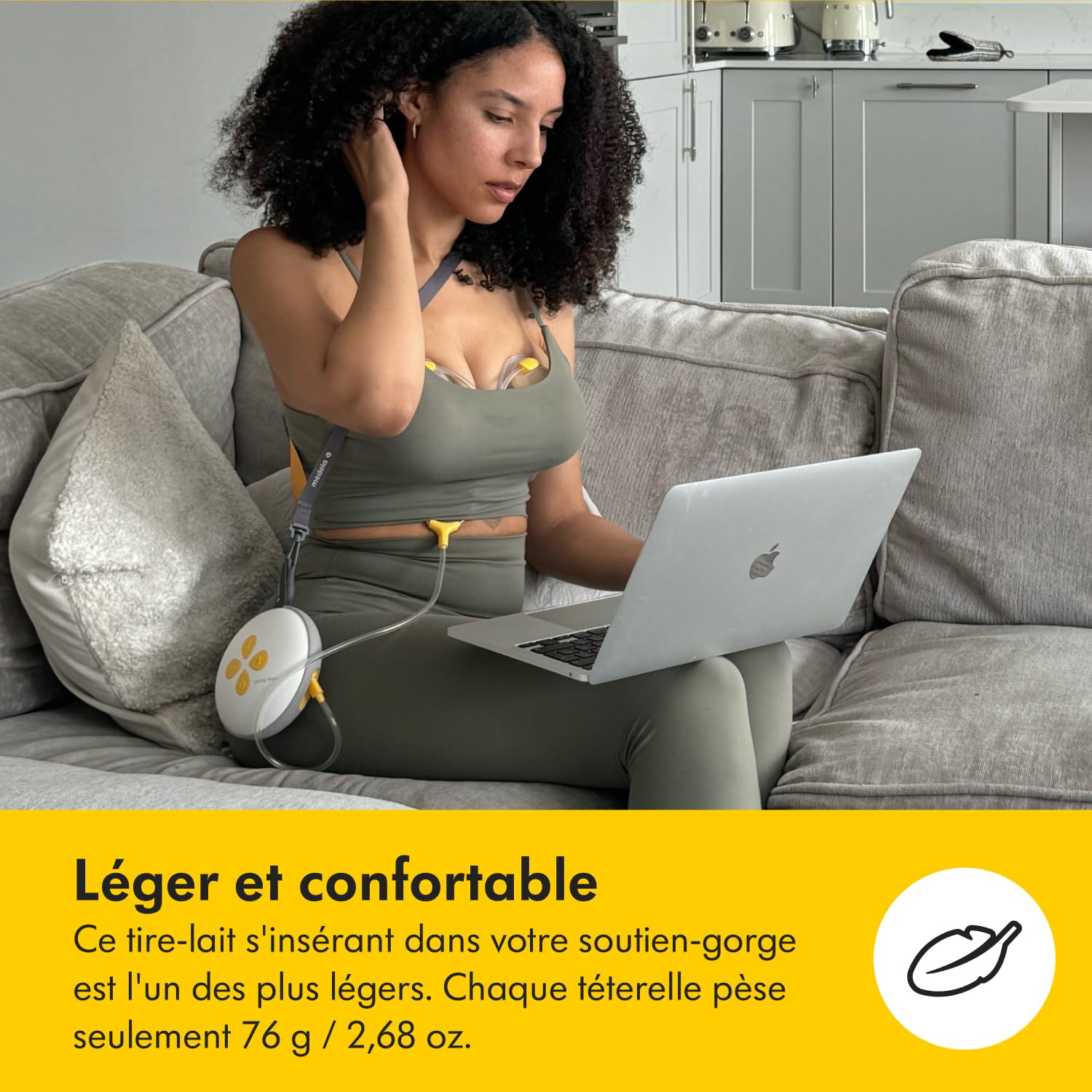 MEDELA Swing Maxi Hands-Free - Tire-lait électrique double, coquilles 21/24 mm