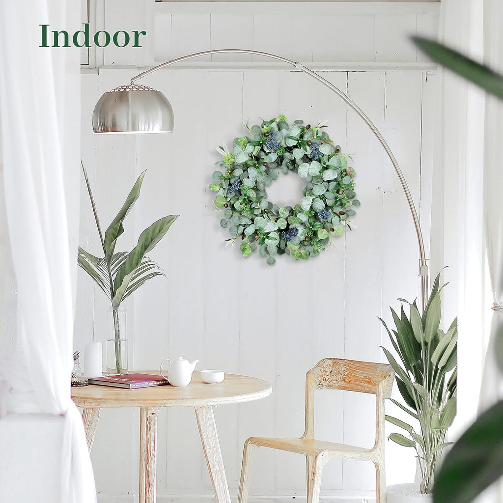 DDHS Couronne d'eucalyptus olive 24 pouces - 1 pièce
