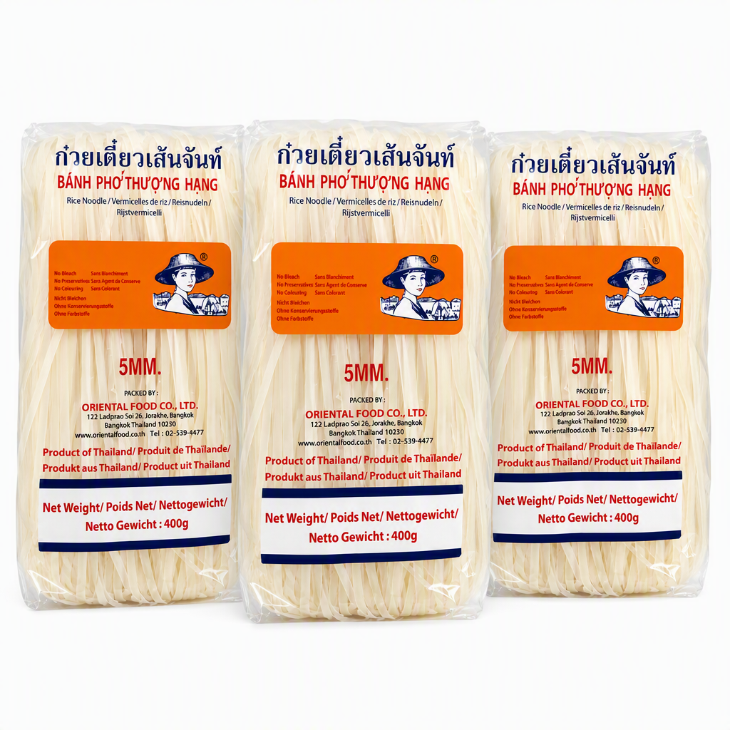Farmer Brand Nouilles de riz droites 5 mm - 400 g (Lot de 3)