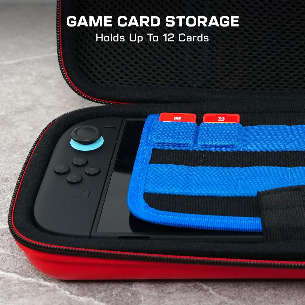 Turtle Beach Playtrek Étui de Transport pour Switch et Switch 2 - Édition Mario Bricks - Design Lenticulaire - sous Licence Officielle Nintendo