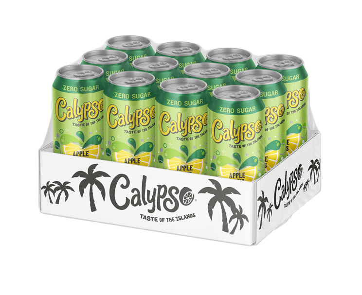 CALYPSO Limonade Pétillante Pomme Zéro Sucre Pack de 12x33cl