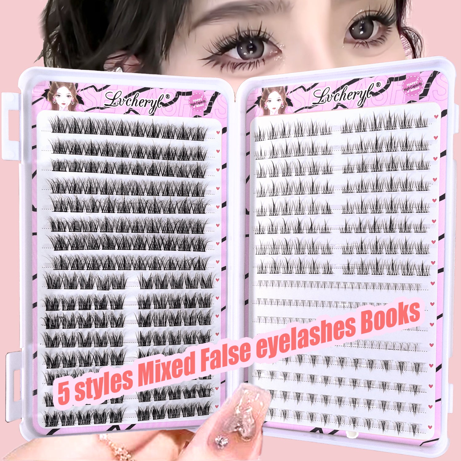 Lvcheryl Coffret de faux cils 1-326