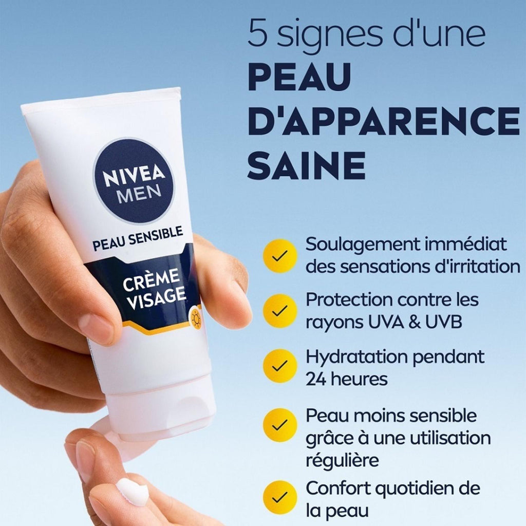 NIVEA MEN Sensitive Visage Crème SPF15 75ml