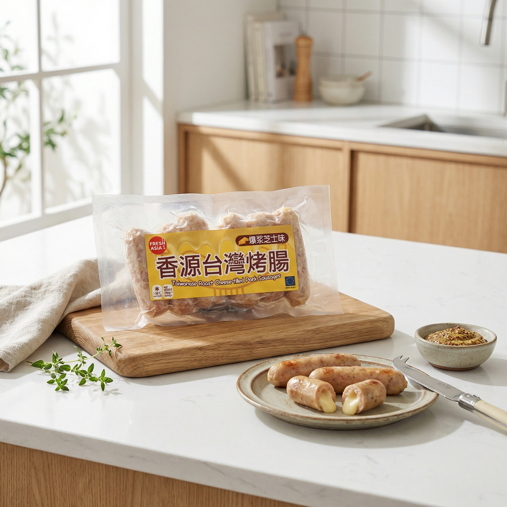 FRESHASIA Saucisse style taïwanais fourrée au fromage fondu 300 g
