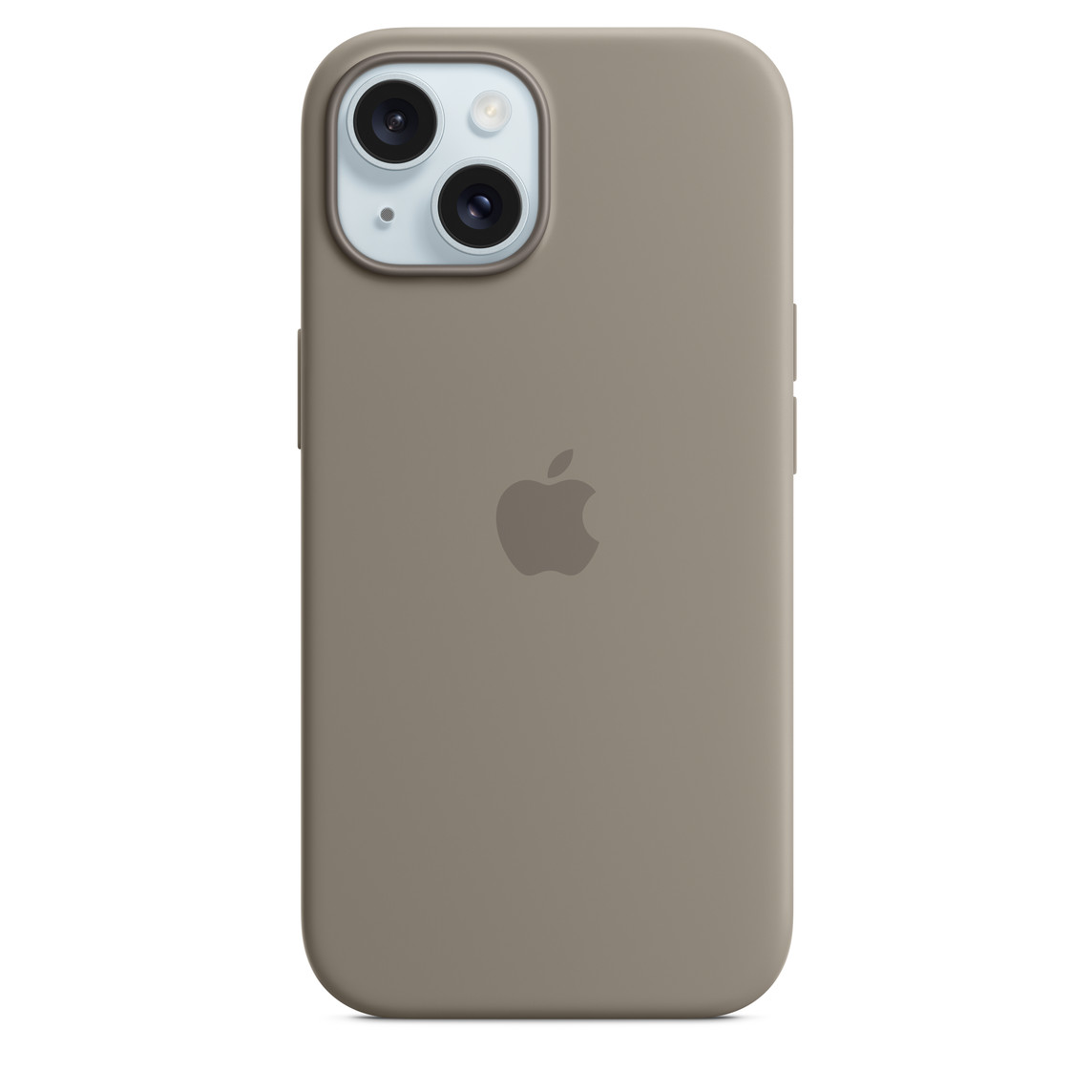 Apple coque en silicone avec MagSafe pour iPhone 15 - argile