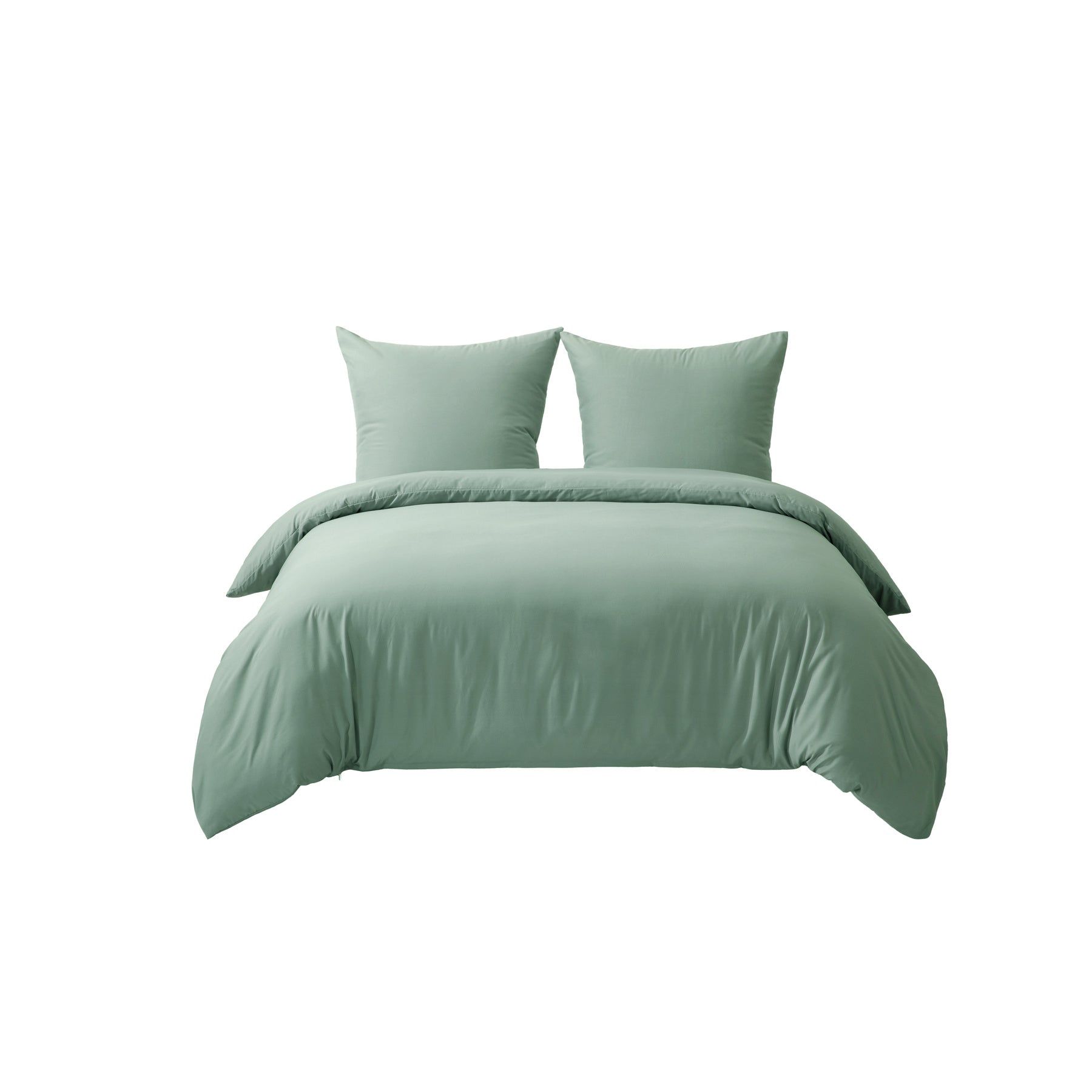 Parure de lit 135 x 200 cm 4 pièces Vert clair - Ensemble de 2 housses de couette avec 2 taies d'oreiller 80 x 80 cm