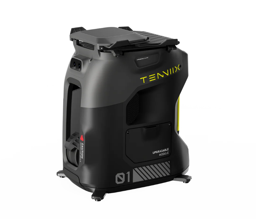 TENNIIX Pro Smart AI Machine à balles de tennis Partenaire d'entraînement de simulation de vision double caméra, Contient 100+ balles de tennis, Contrôle vocal et par application