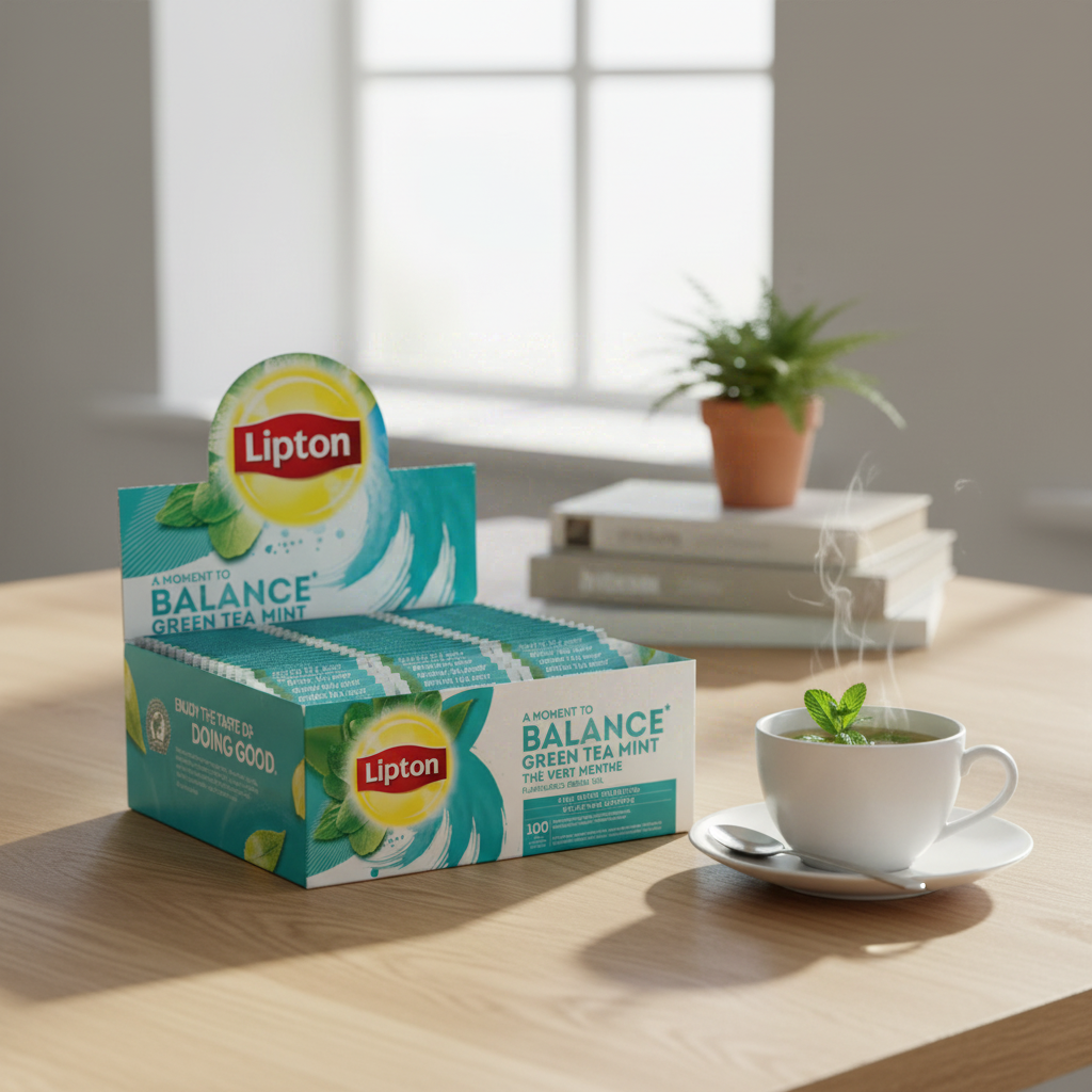 LIPTON Coffret Thé vert menthe 100 sachets