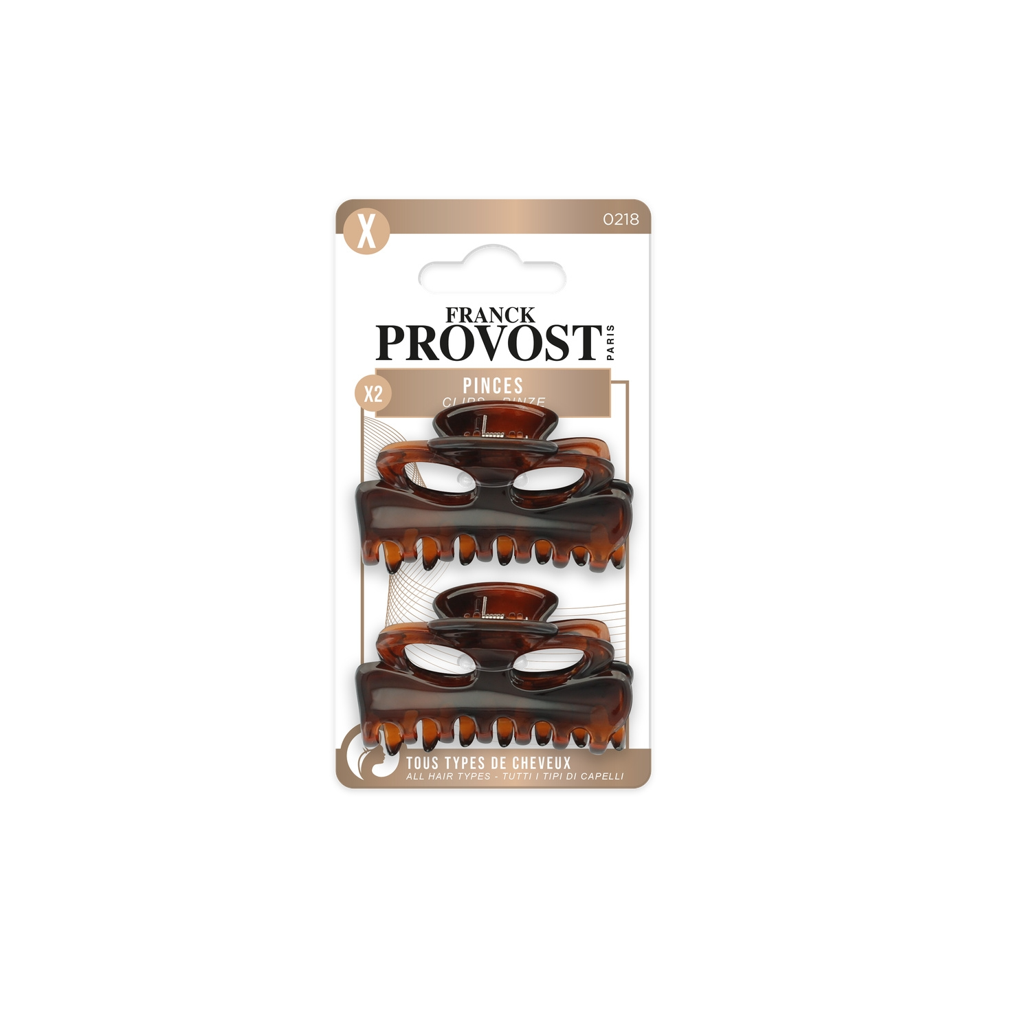 FRANCK PROVOST Pinces à Cheveux - Lot de 2 pièces