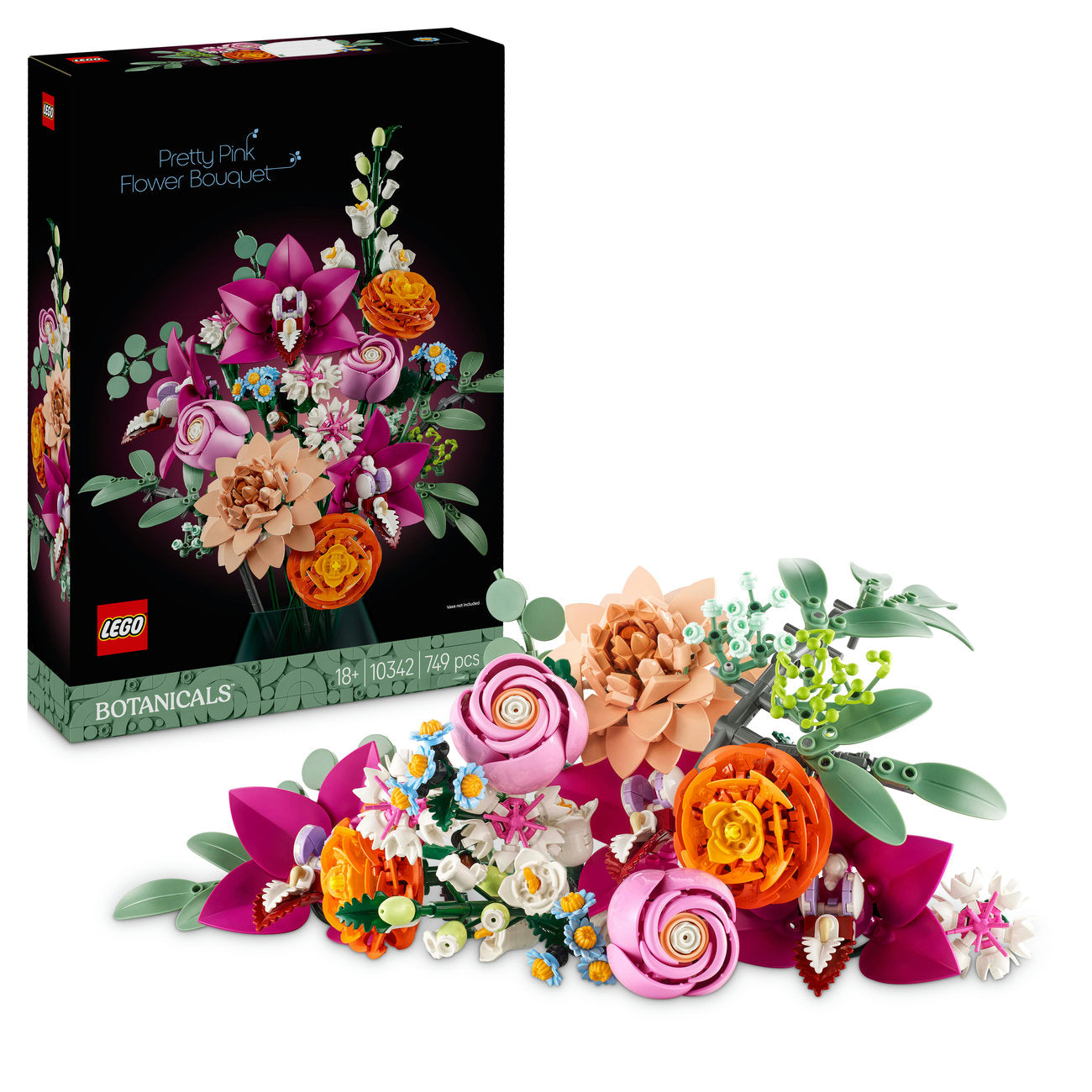 LEGO Botanicals 10342 Le joli bouquet de fleurs roses