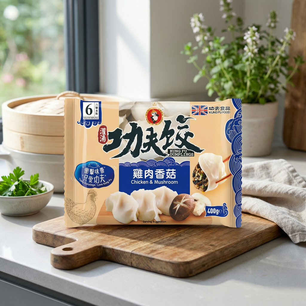 KUNG FU Raviolis au poulet & champignons - 400 g