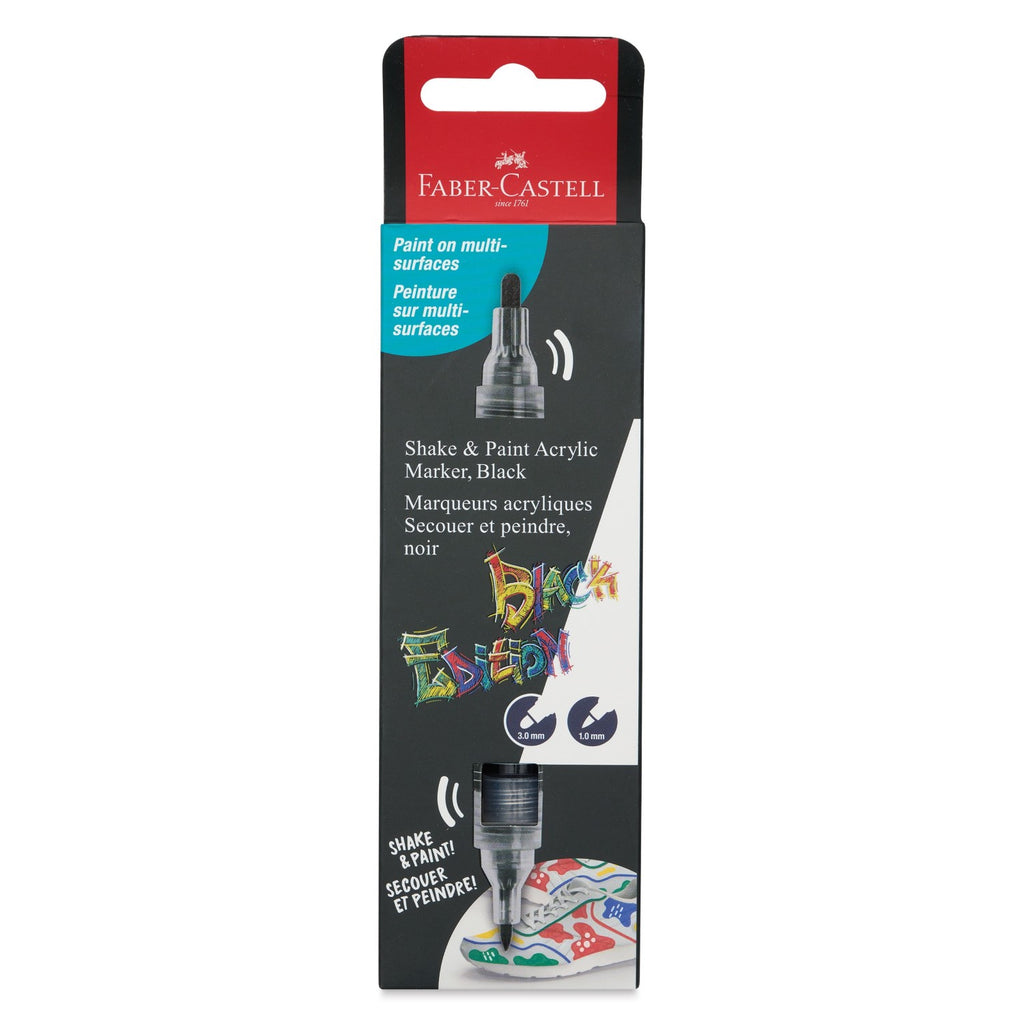 Faber-Castell Black Edition Marqueur acrylique double Shake and Paint - Noir