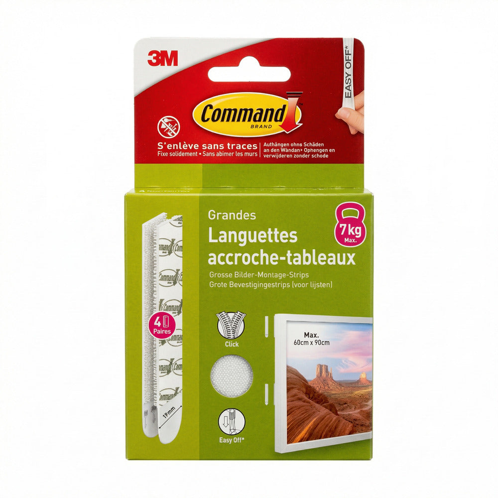 Command™ Languette de fixation enlevable tableau Blanc Grand modèle