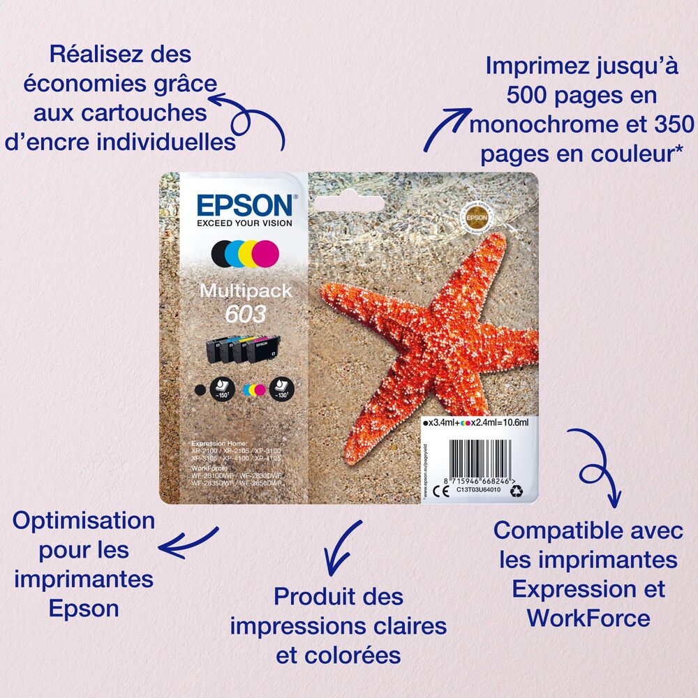 Epson Cartouche d'encre noire individuelle 603