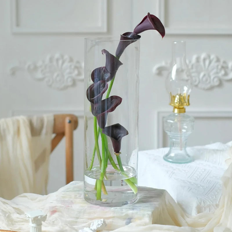 Grand vase en verre cylindrique - 30 cm