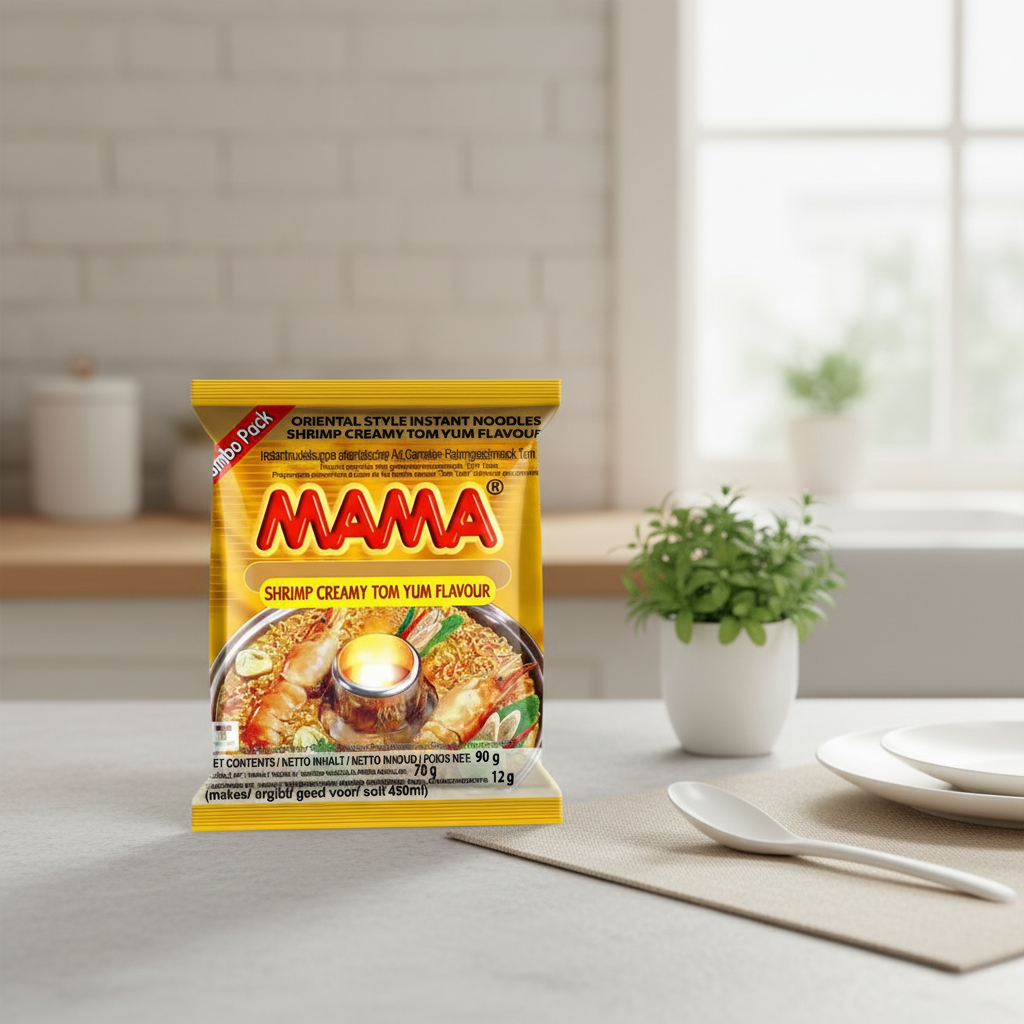 MAMA Nouilles instantanées crémeuses Tom Yum aux crevettes - 90 g