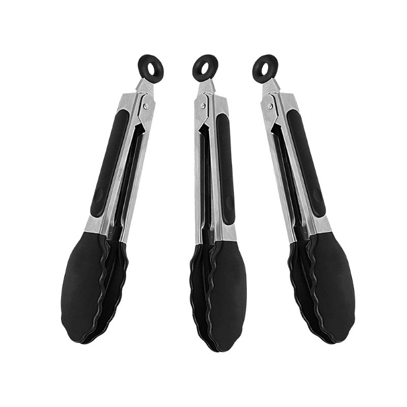 KitchenCook Pince 27 - Pince alimentaire 27 cm - Acier et silicone - Résistante à la chaleur 200°C - Polyvalente