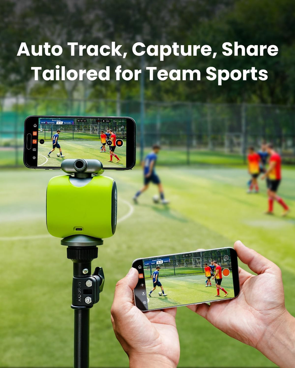 XbotGo (Cadeaux pour les fans de football) Caméléon Caméra d’action IA pour sports collectifs 4K 60 ips - Suivi automatique football et basket-ball