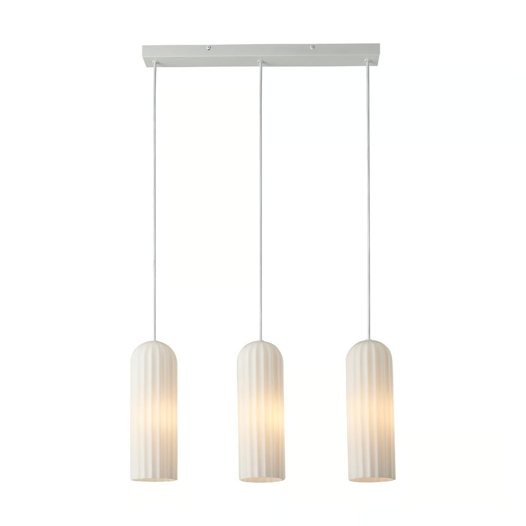 Suspension MIELLA 3-Rail verre blanc IP20 E27 - Nordlux, Intérieur