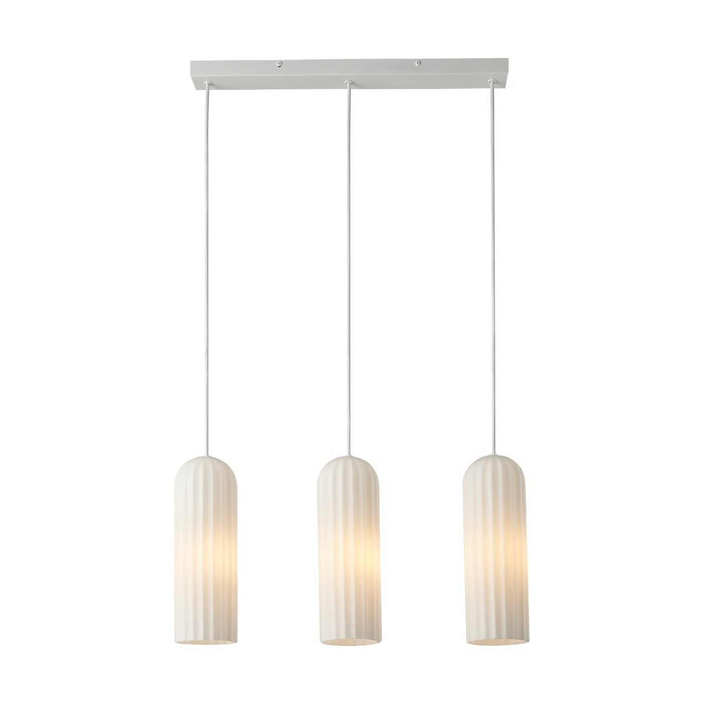 Suspension MIELLA 3-Rail verre blanc IP20 E27 - Nordlux, Intérieur