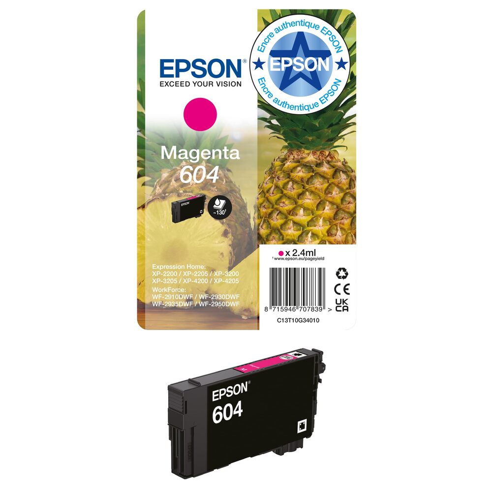 Epson 604 Cartouche d'encre 1 pièce Compatible Rendement standard Magenta