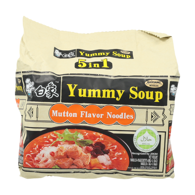 Bai Xiang Soupe Délicieuse Saveur Soupe d'Agneau Nouilles 103 g * 5