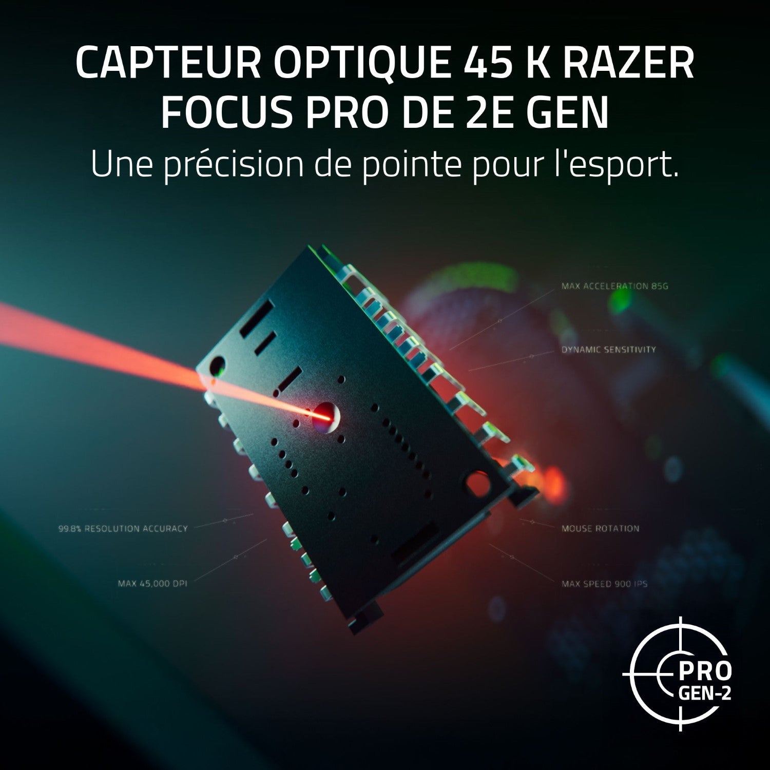 Razer DeathAdder V4 Pro Souris Gaming sans fil - 30000DPI, 8 Bouttons - Noir