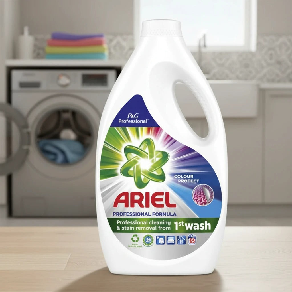 Ariel Colour Protect Lessive liquide formule professionnelle, 55 lavages, 2,475 L