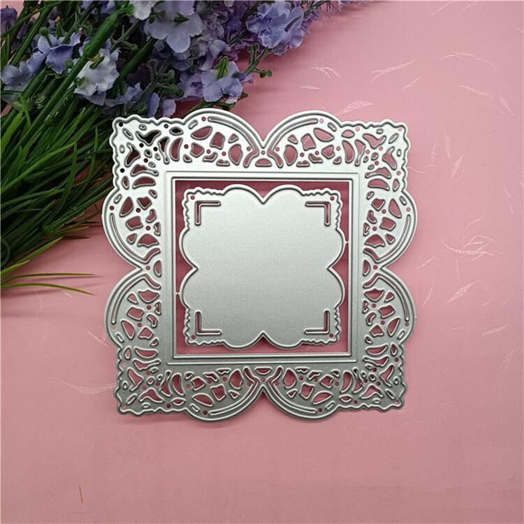 Cadre de fond Matrice de découpe en métal Moule de découpe Papier scrapbooking Couteau de découpe Lame de moule Matrice de perforation Stencils de relief Modèle