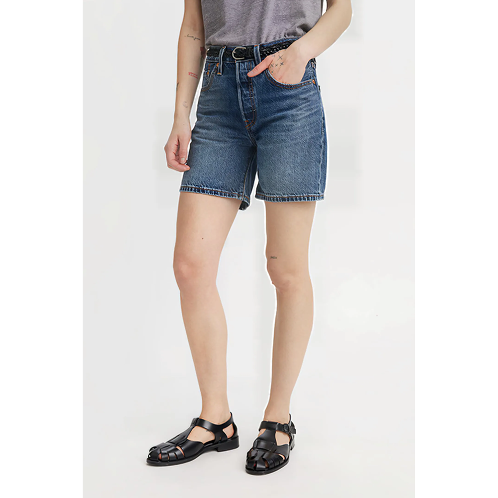 LEVI'S 501 Short léger mi-cuisse bleu - Dark Wash