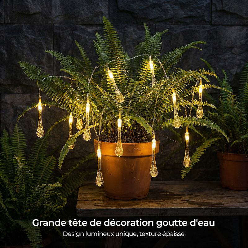 M.TK MOVETECK Guirlande lumineuse féerique de Noël extérieure à piles 8 m 100 LED étanche blanc chaud pour Noël balcon camping chambre fête jardin sans piles
